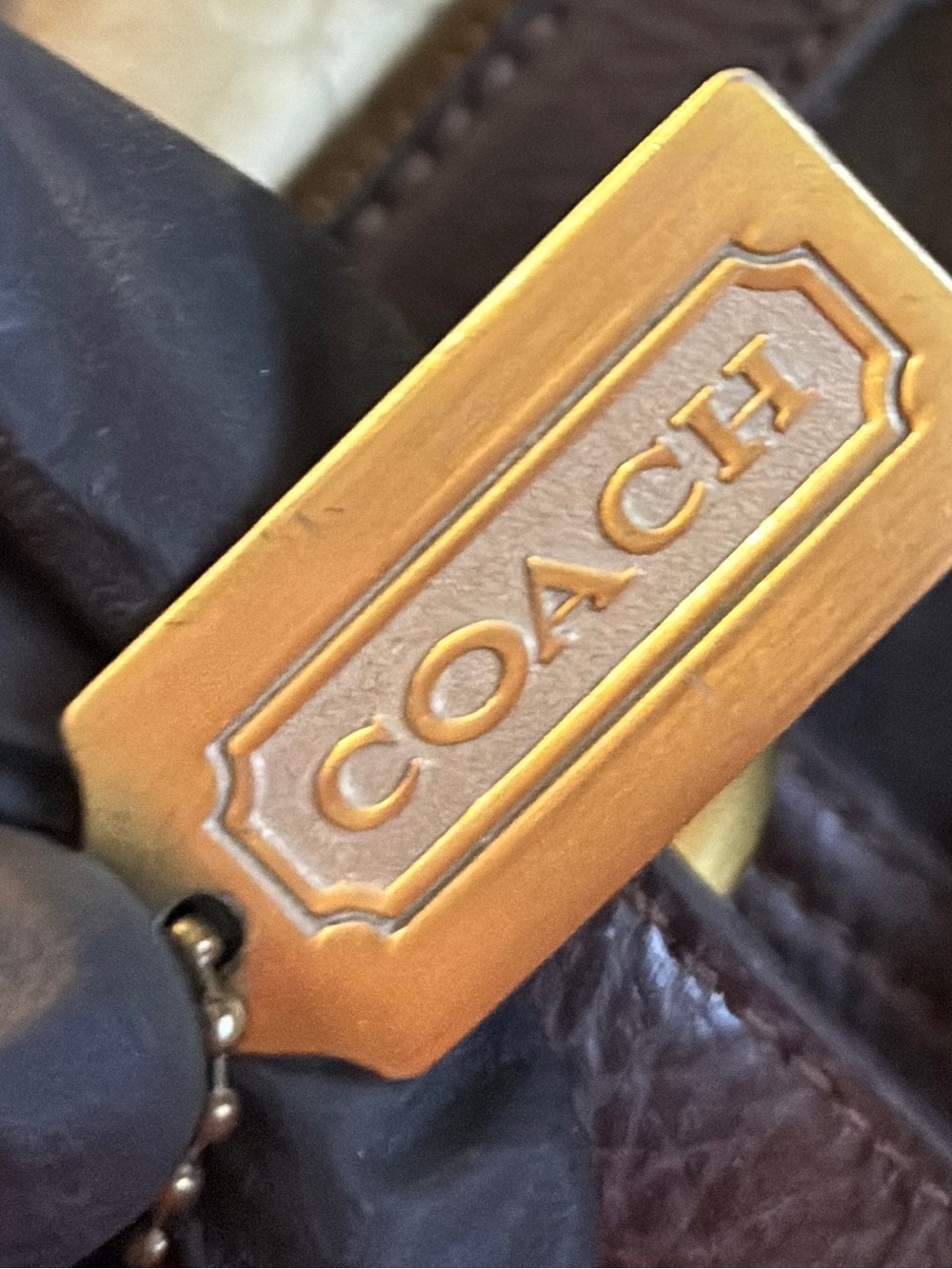 COACH Brass Hang tag/fob
